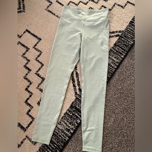 Light Mint Green High-Waisted Leggings Large Tall